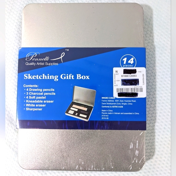 Pennelli Graphite Pencil Art Sketch Gift Box Set 14 Pc + Sketch Book NEW Sealed - Picture 5 of 14